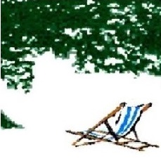 Logo der Entspannungskurse: Liegestuhl unter Eiche